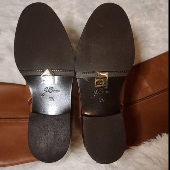 J. Crew Cognac Leather Riding Boots 5.5 - Picture 4 of 9